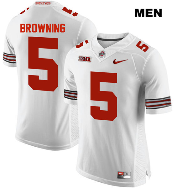 Ohio State Buckeyes Men's Baron Browning #5 White Authentic Nike College NCAA Stitched Football Jersey KM19H62RE